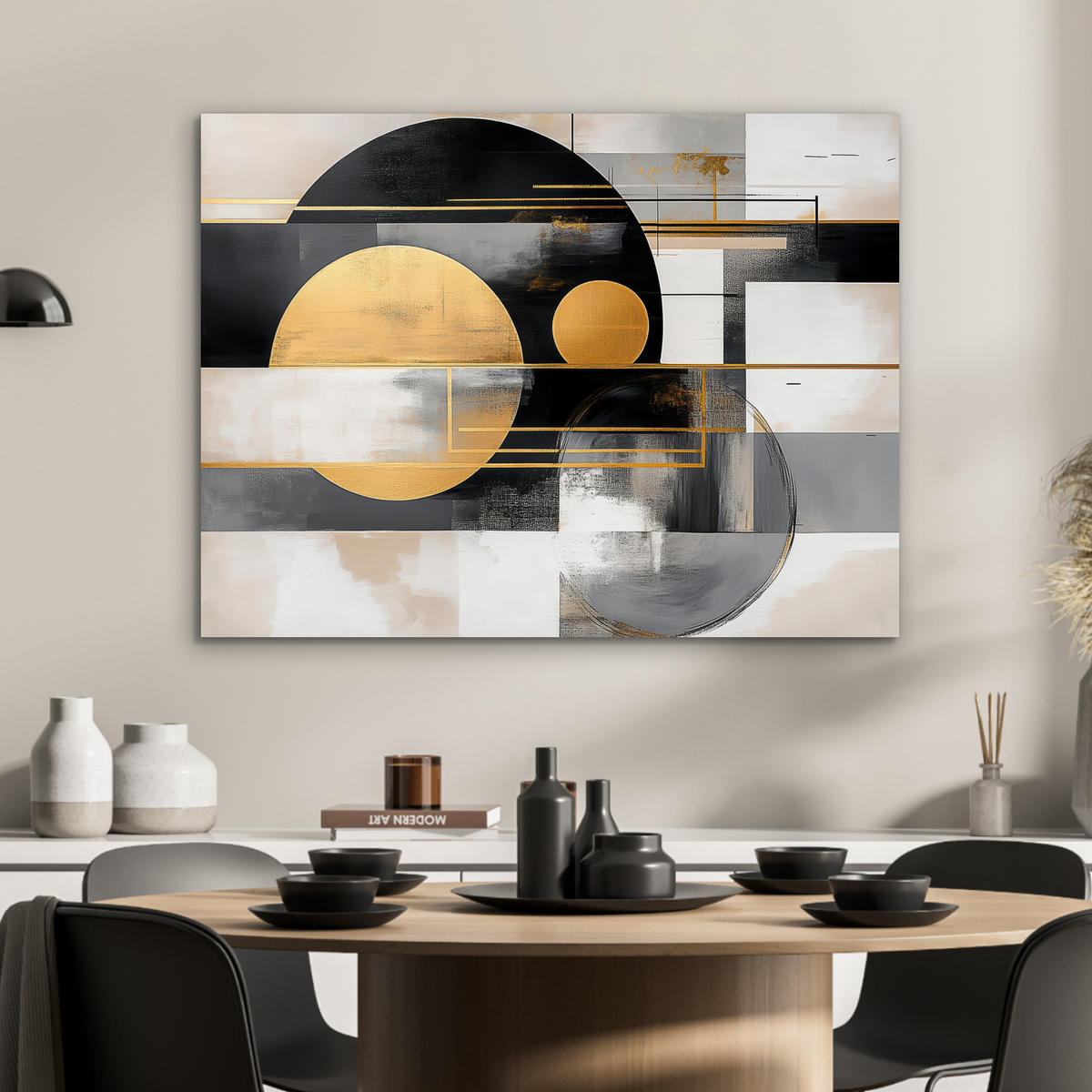 KOVOVÝ OBRAZ Abstraktné - Zlato - Striebro - Tvary - Estetické - Moderné 80x60 cm - zlatá, kov (80/60cm) - MuchoWow