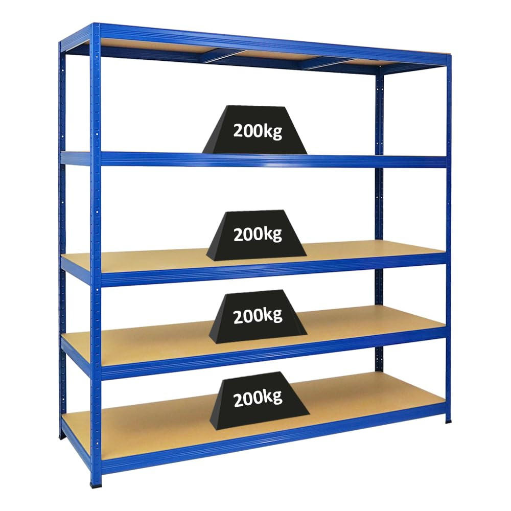 Proregal Schwerlastregal Blau 180x180x60 cm