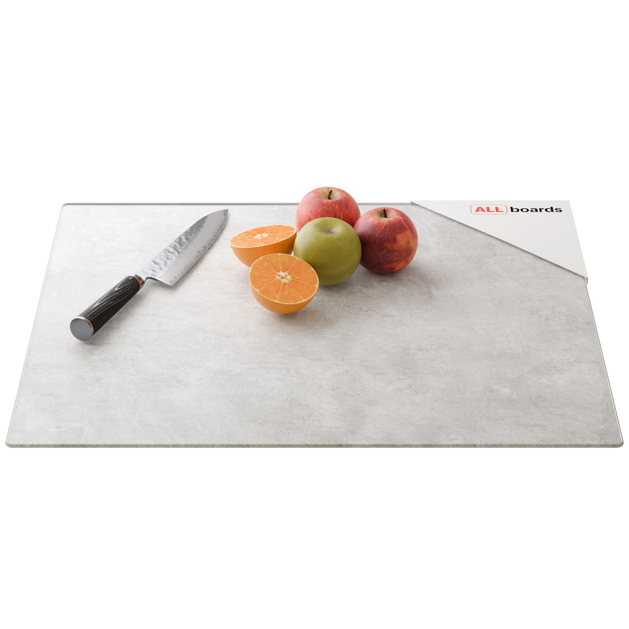 SCHNEIDEBRETT aus Glas - BETON II 60x52 cm - Grau, Glas (60/0.4cm) - ALLboards