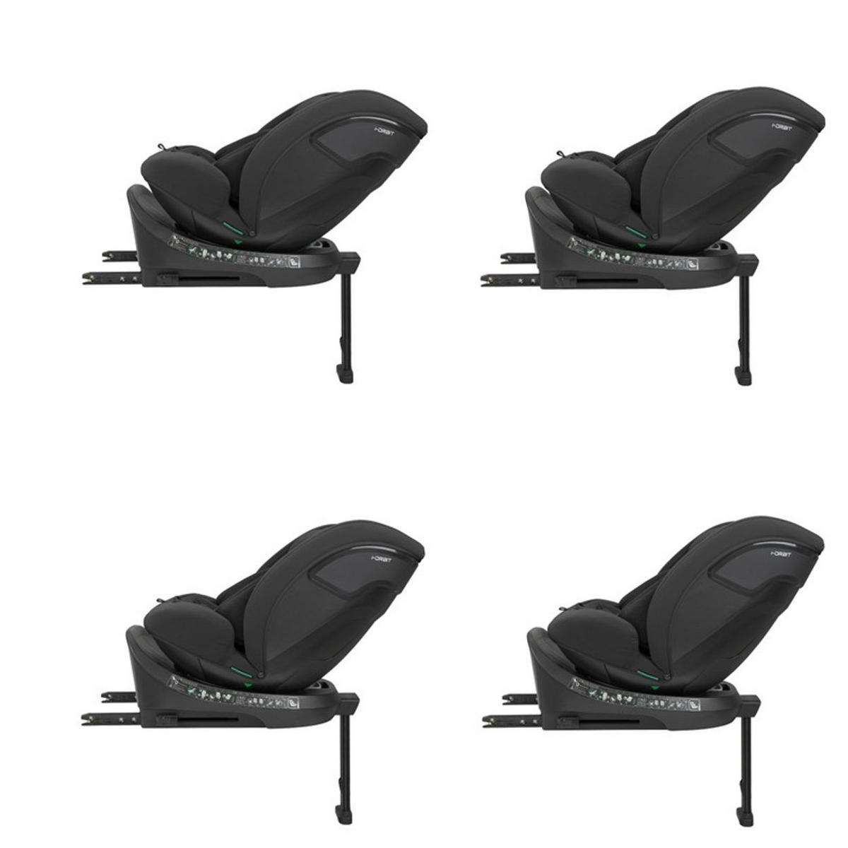 KINDERSITZ i-Orbit i-Size schwarz (40-150cm) Gruppe 0+/1/2/3 Isofix Stützbein - Schwarz, Kunststoff (45/82/51cm) - Kikka boo