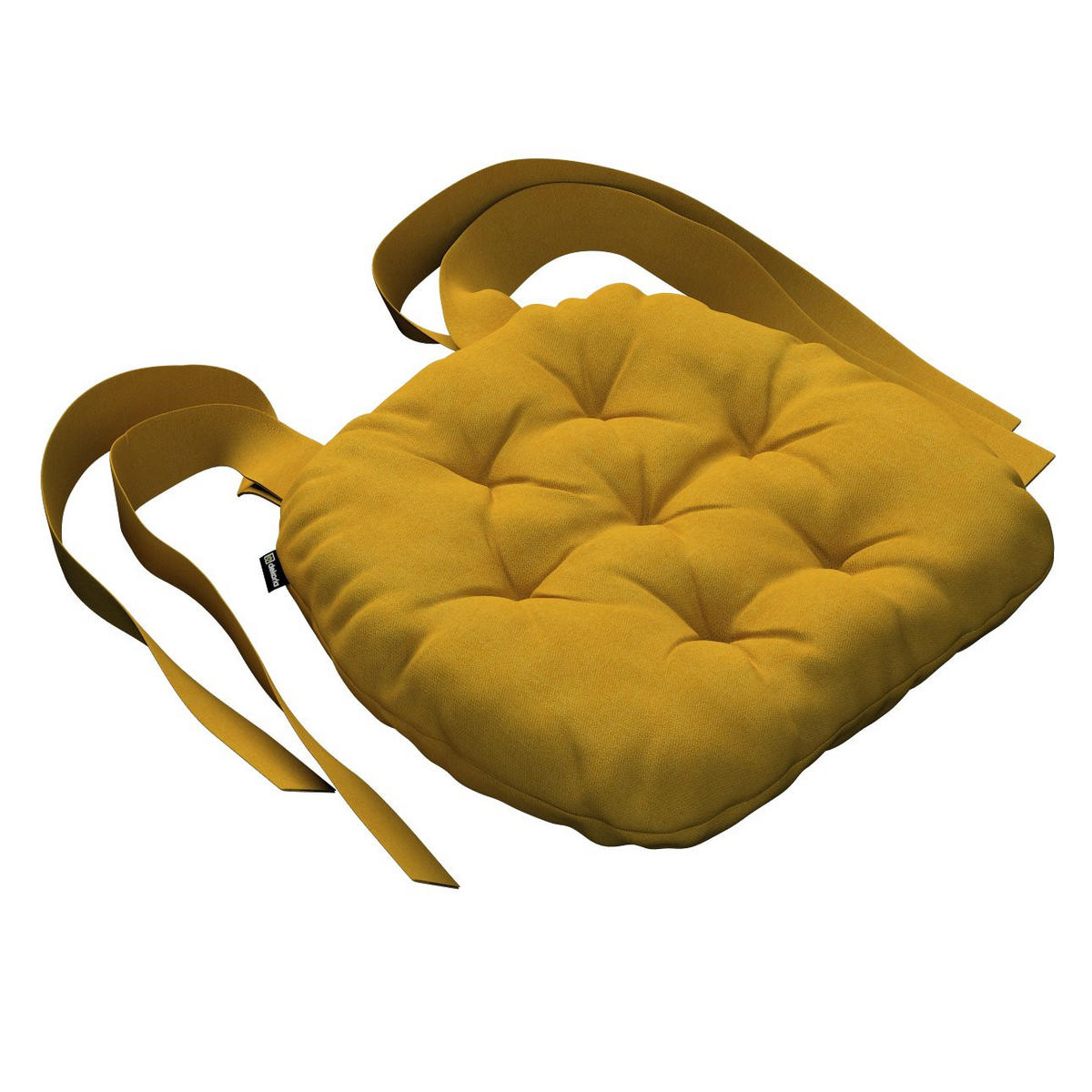 STUHLKISSEN Etna senfgelb, 40x37x8 cm - Dunkelgelb, Textil (37/40/8cm) - Dekoria