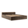 POLSTERBETT Solvo mit Stauraum 200/200 cm Braun im Paros Stoff - Schwarz/Naturfarben, Holz/Holzwerkstoff (200/200cm) - AltaBeds