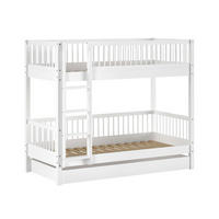 ETAGENBETT 90x200 Keeley Buche Weiß Holz Schublade Komfort Stabil - Weiß, Holz (90/200cm) - 58aufmkessel
