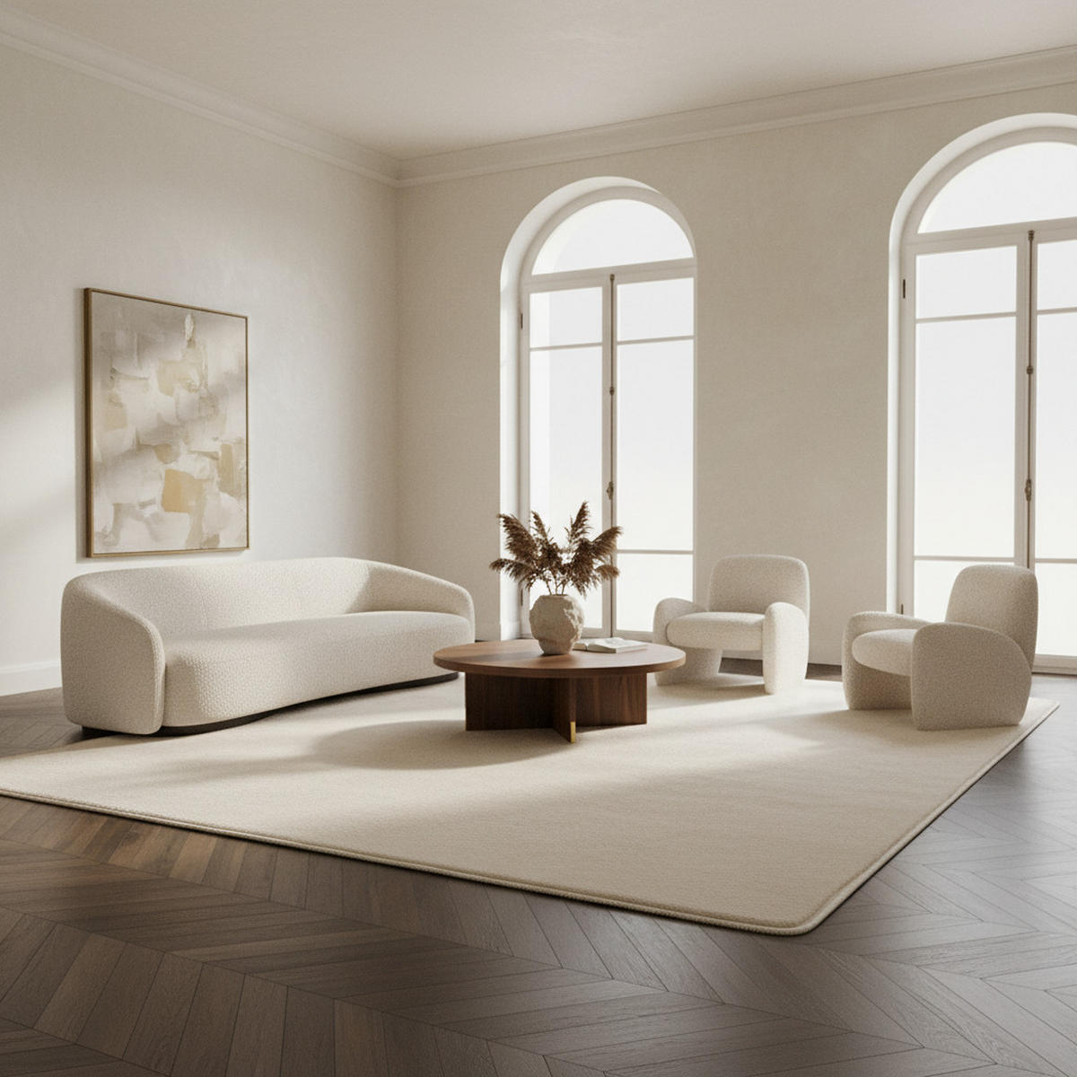 KURZFLORTEPPICH Waschbar ISAR, einfarbig, Creme, 240 x 340 cm - Beige, Textil (340/240cm) - KADIMA DESIGN
