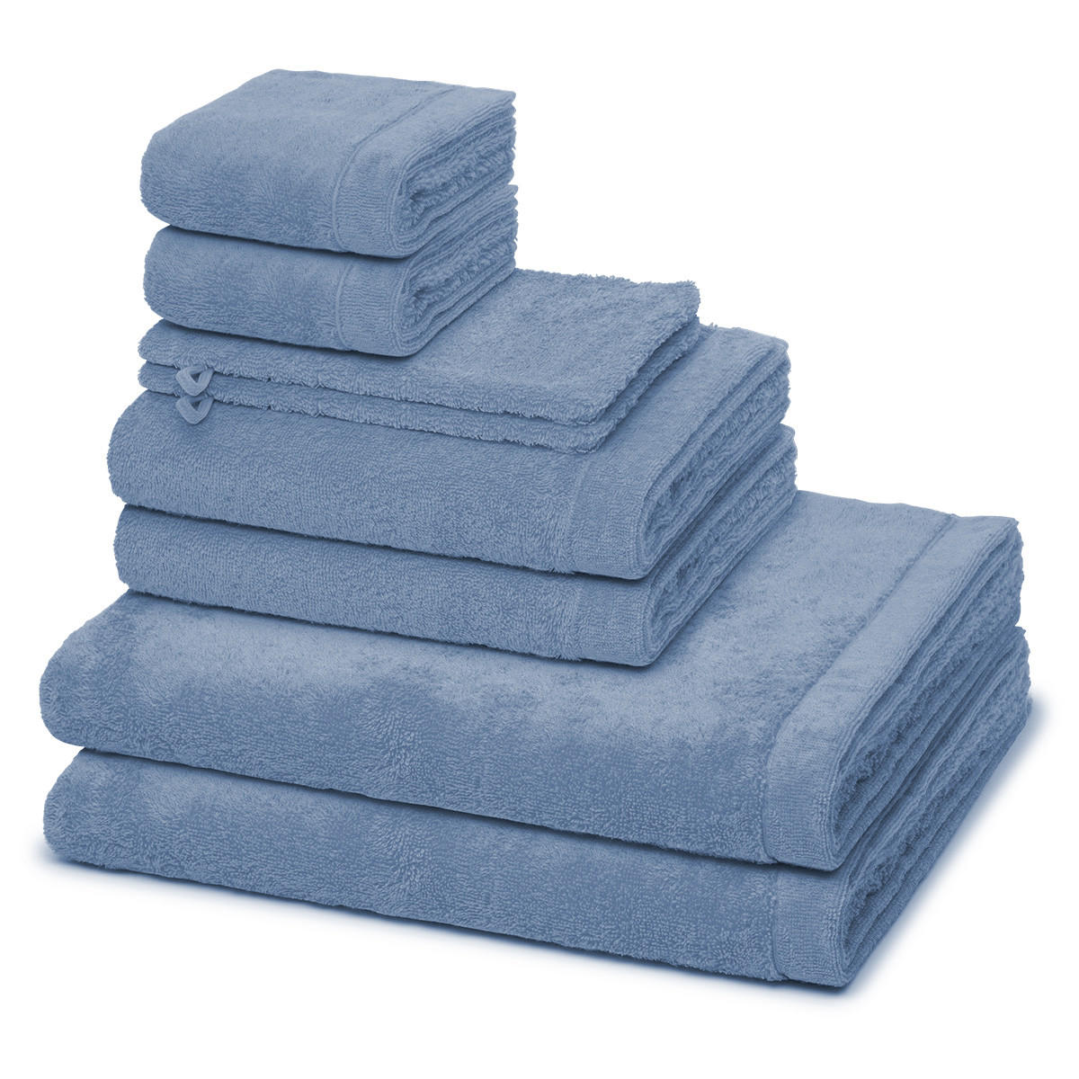 FROTTIERSET Lifestyle 8-teilig - Blau, Textil (50/100cm) - Cawoe