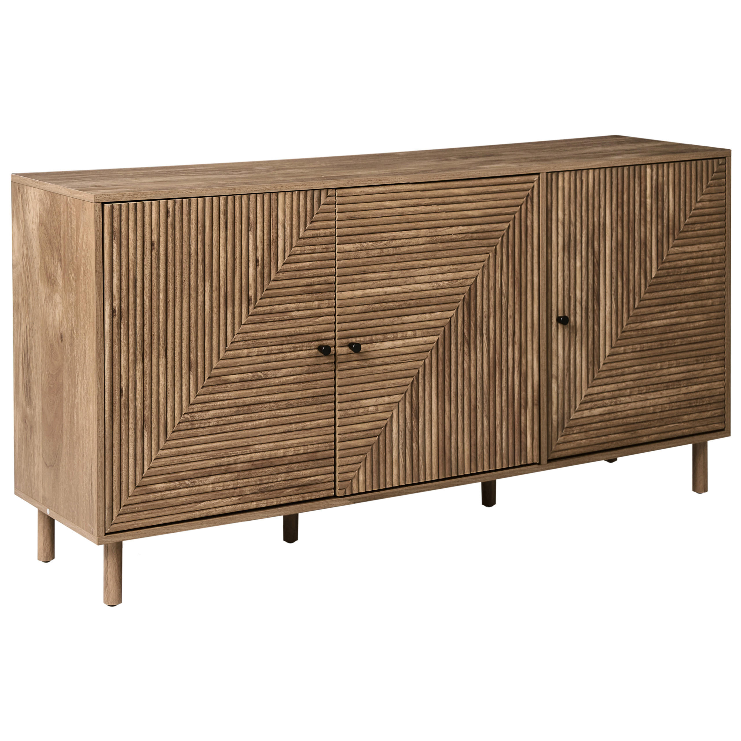 Beliani Sideboard Hellbraun, Braun 150x75x40 cm