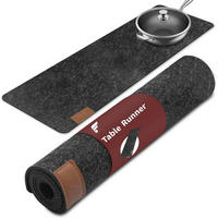 TISCHLÄUFER Filz Anthrazit 100 x 30 cm - Anthrazit, Textil (100/30/1.5cm)