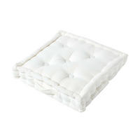SITZKISSEN creme 50/50/10 cm – Bodenkissen unifarben - Creme, Textil (50/50/10cm) - Homescapes