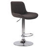 BARHOCKER Lento, Gestell Metall in Chromoptik, Stoff Dunkelgrau - Chromfarben/Dunkelgrau, Textil/Metall (50/100/50cm) - TPFLiving
