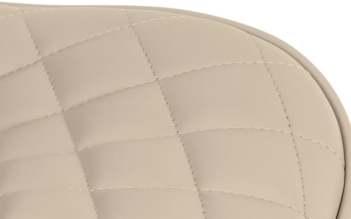 BARHOCKER 2er Set Lederlook creme - Creme, Textil/Metall (48/81/54cm) - CLP