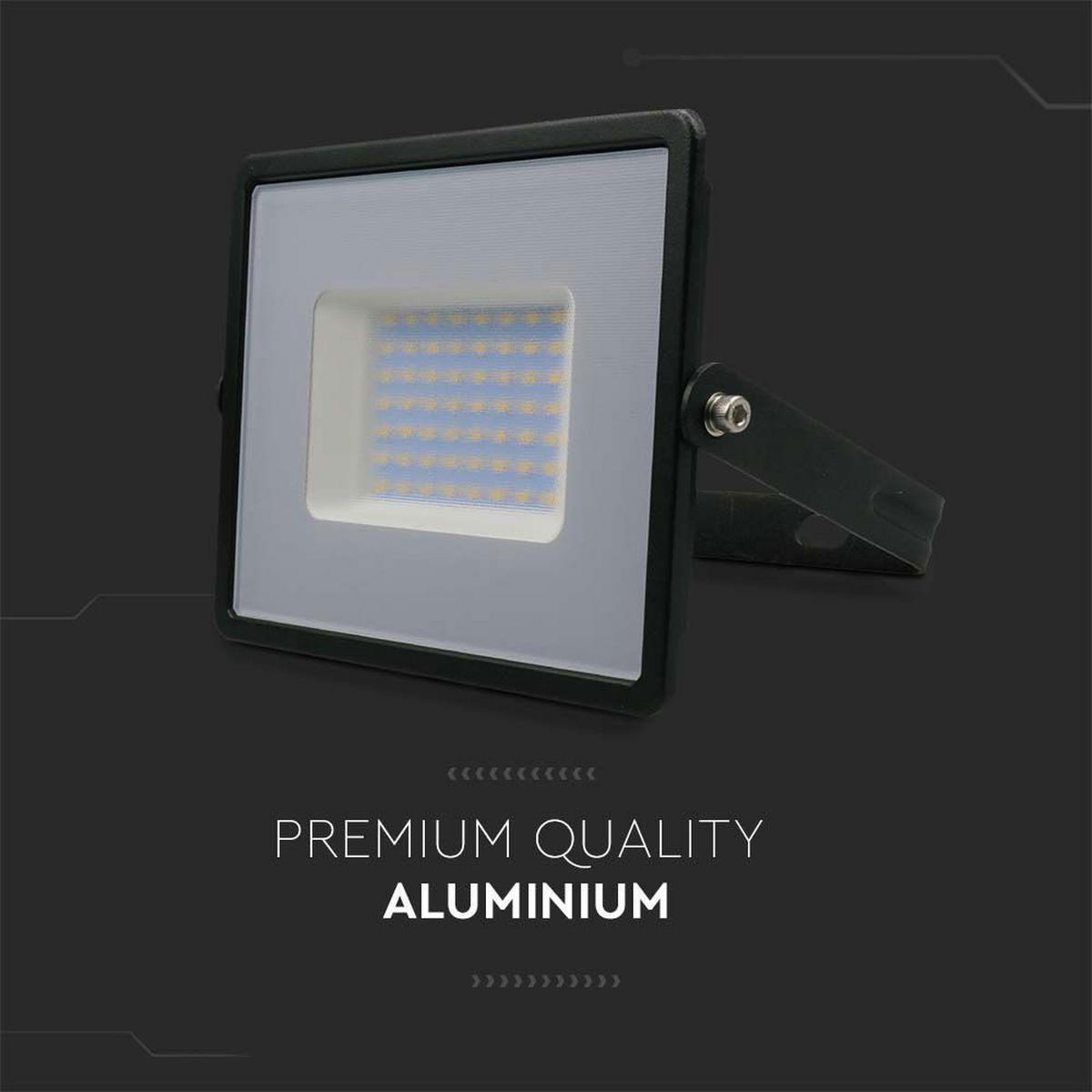 LED BAUSTRAHLER Schwarz 50 Watt - Schwarz, Glas (19.8/2.8/16.7cm)