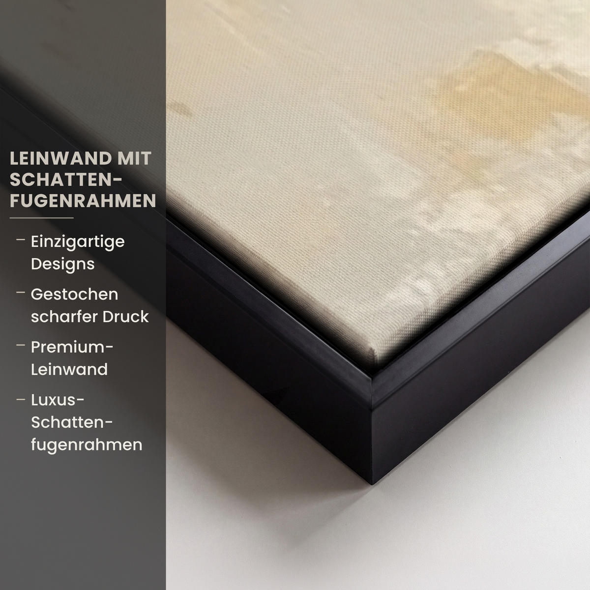 LEINWAND Bilder mit Rahmen - Hase - Ohren - Braun - 80x120 - Beige, Textil (80/120cm) - MuchoWow