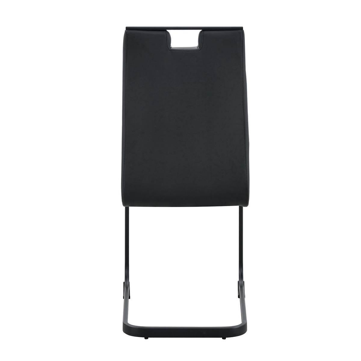 ESSGRUPPE DE-39511 5-teilig, runder Marmortisch Schwarz - Schwarz, Holzwerkstoff (110/75/110cm) - ComfortXL