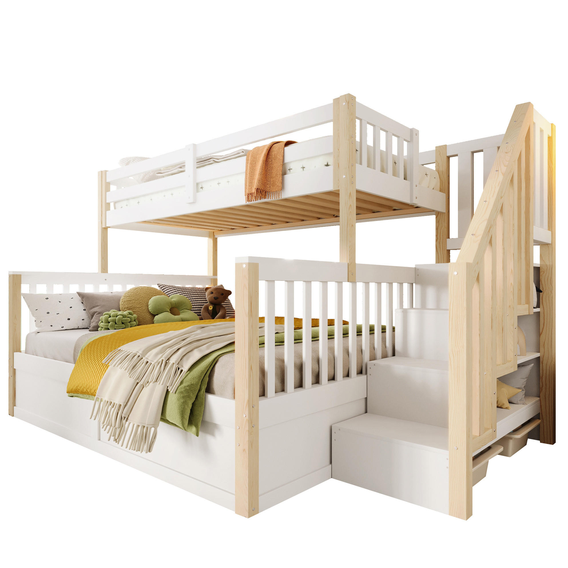 Beauniv Etagenbett Wildeiche 140x200 cm