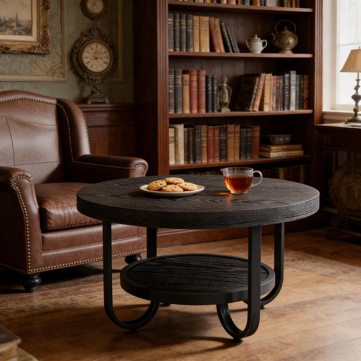 COUCHTISCH Schwarz 80/80/45 cm - Schwarz, Holzwerkstoff (80/80/45cm) - PANGIVO