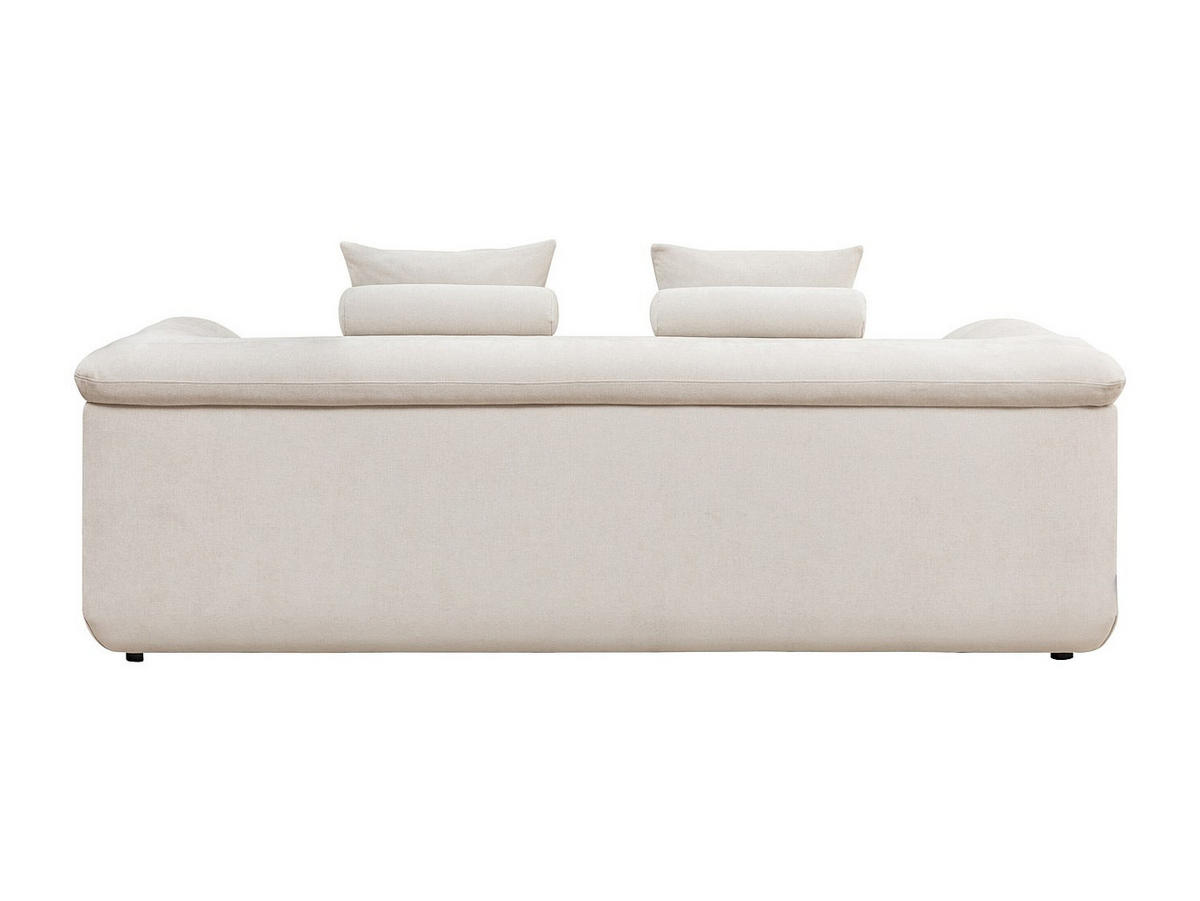 SOFA - 3 Personen - stoff - gebrochenes weiß Cazocha - Weiß, Textil (226/86/101cm) - Vente-Unique