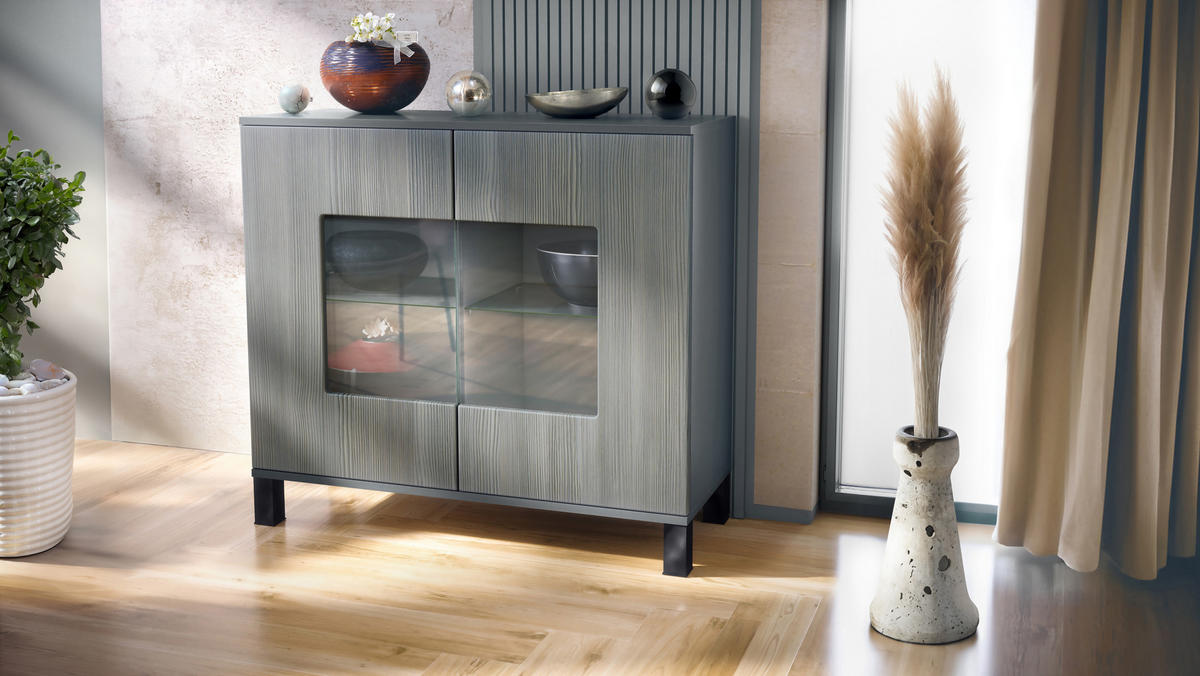 KOMMODE Grömitz Avola-Anthrazit - Anthrazit, Holzwerkstoff (92.5/84.5/35cm) - Vladon