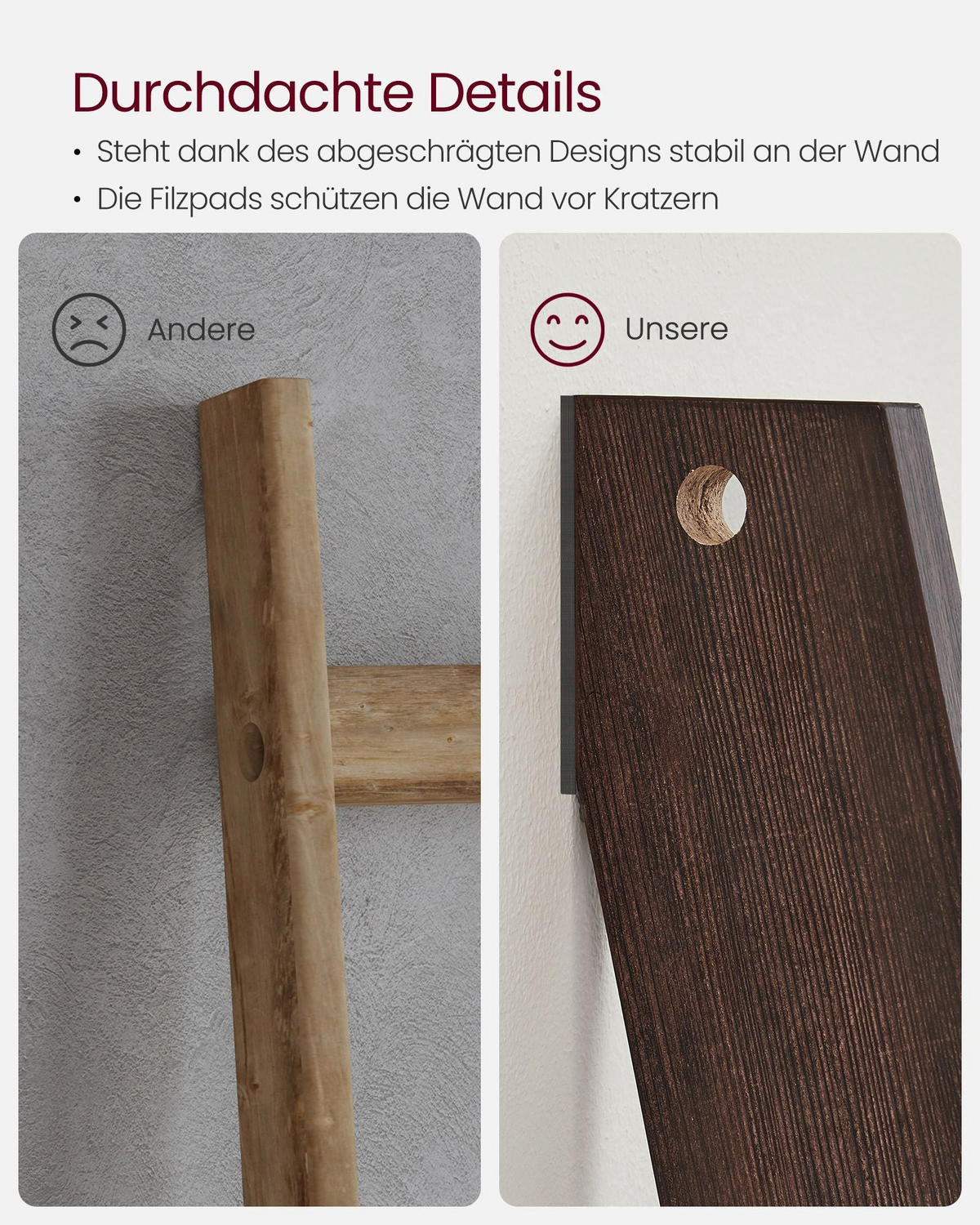 HANDTUCHHALTER HANOI - Braun, Holzwerkstoff (43.6/160/7.8cm) - Hansiro