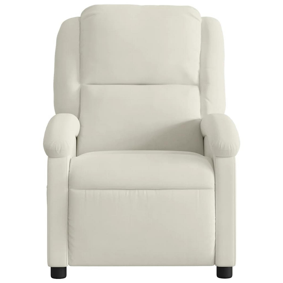 RELAXSESSEL Elektrisch Creme Samt - Creme, Textil (86.5/99.5/71cm) - vidaXL