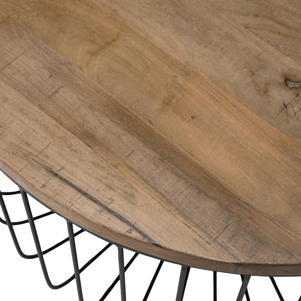 HOME24 Couchtisch ROWER - Schwarz/Braun, Holz/Metall (79/79/40cm) - home24
