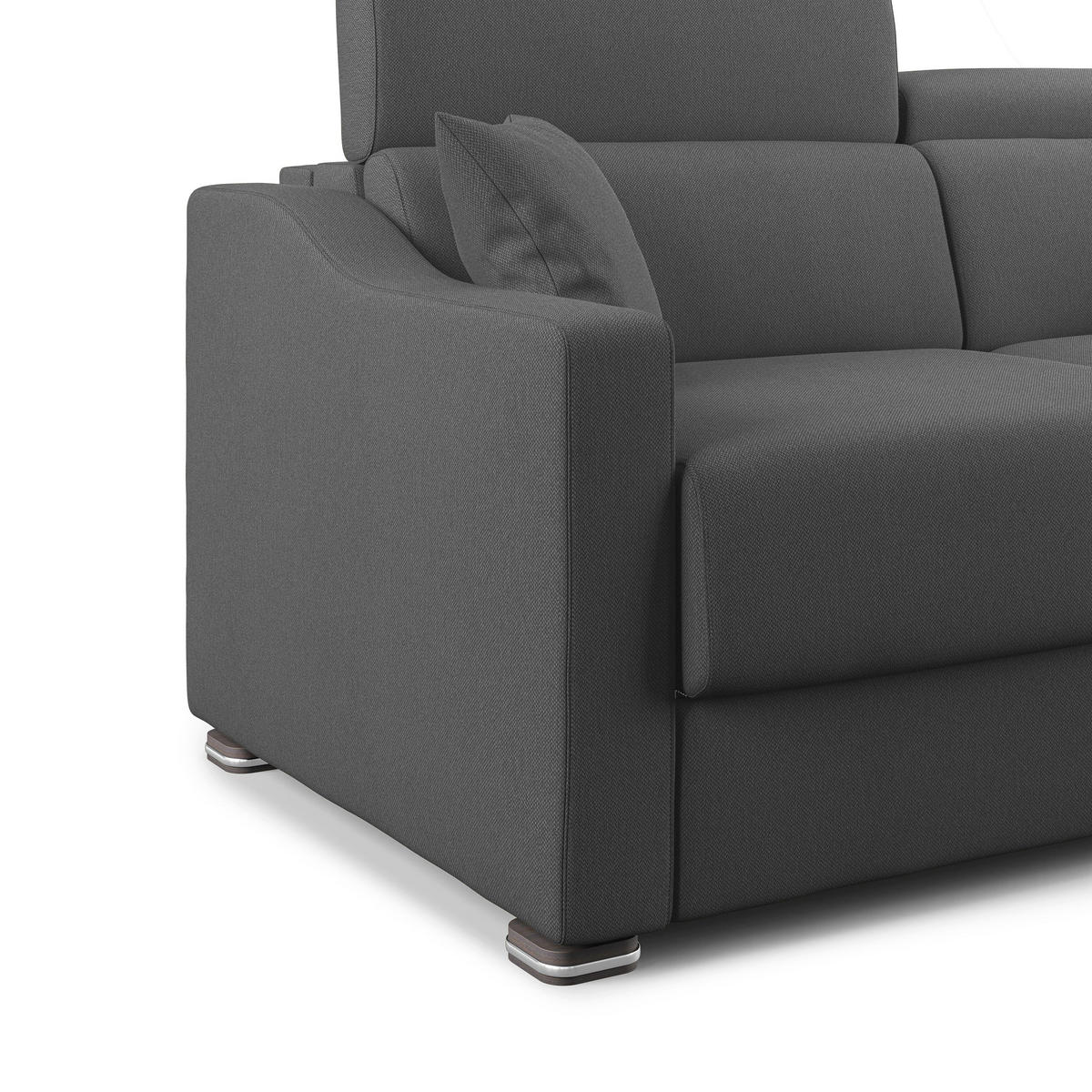 SCHLAFSOFA Amber - Anthrazit, Textil (191/100/98cm) - Divani.store