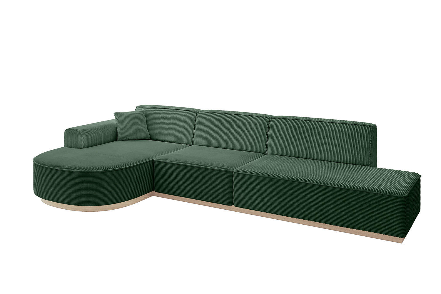 ECKSOFA Ottomane Links ARRIO-L2 - 328x171x83 cm Grün - Grün, Holzwerkstoff/Textil (328/171cm) - ALTDECOR