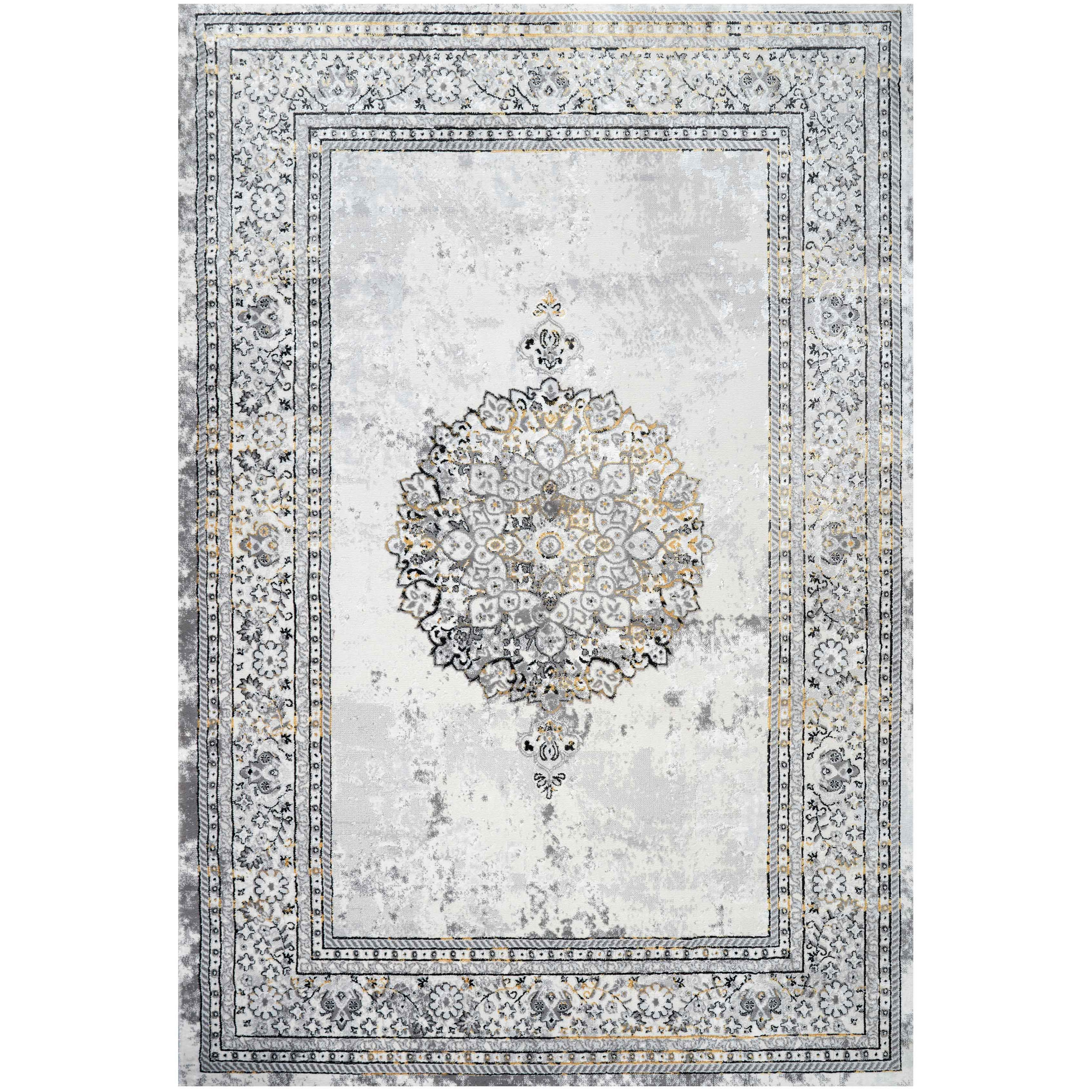 WEBTEPPICH Victoria Gold - Goldfarben/Grau, Textil (160/230cm) - Kukoon Rugs