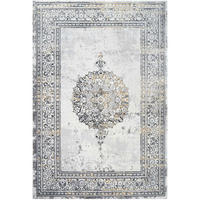 WEBTEPPICH Victoria Gold - Goldfarben/Grau, Textil (190/280cm) - Kukoon Rugs