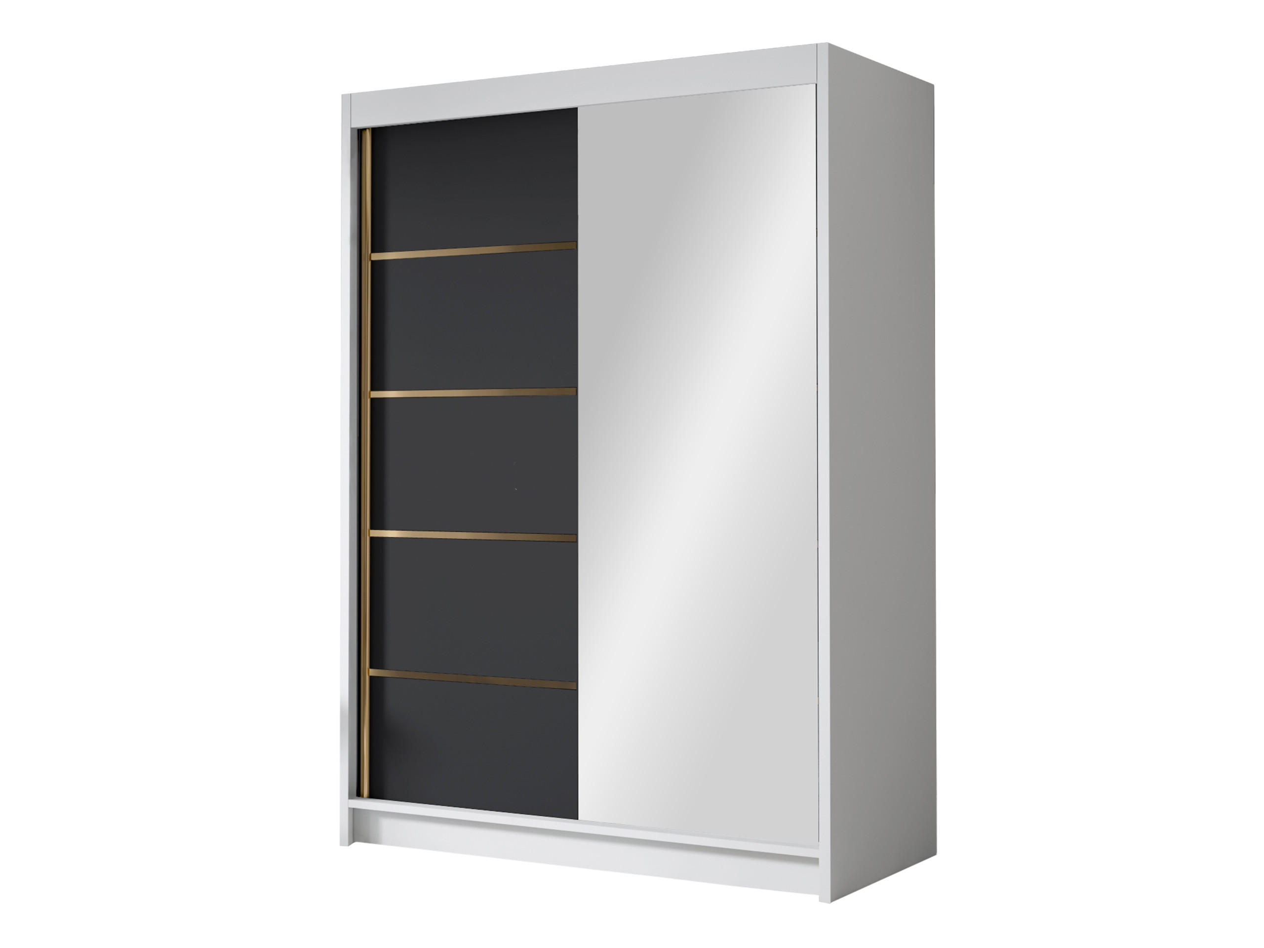 SCHIEBETÜRENSCHRANK Lungo III - Goldfarben/Multicolor, Holzwerkstoff/Metall (120/200/58cm) - MIRJAN24