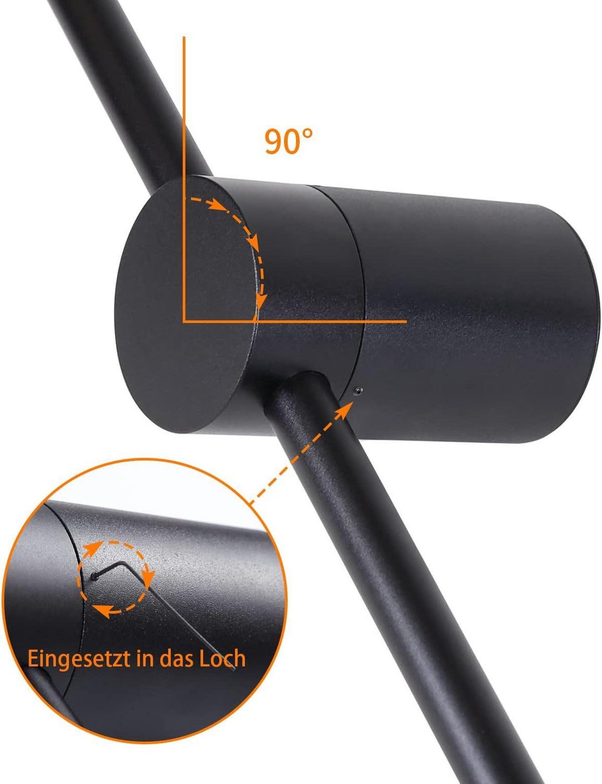 LED - WANDLEUCHTE Flussith (2er-Set) 10.0/6.0/60.0 cm - Schwarz, Metall (10/6/60cm) - ZMH