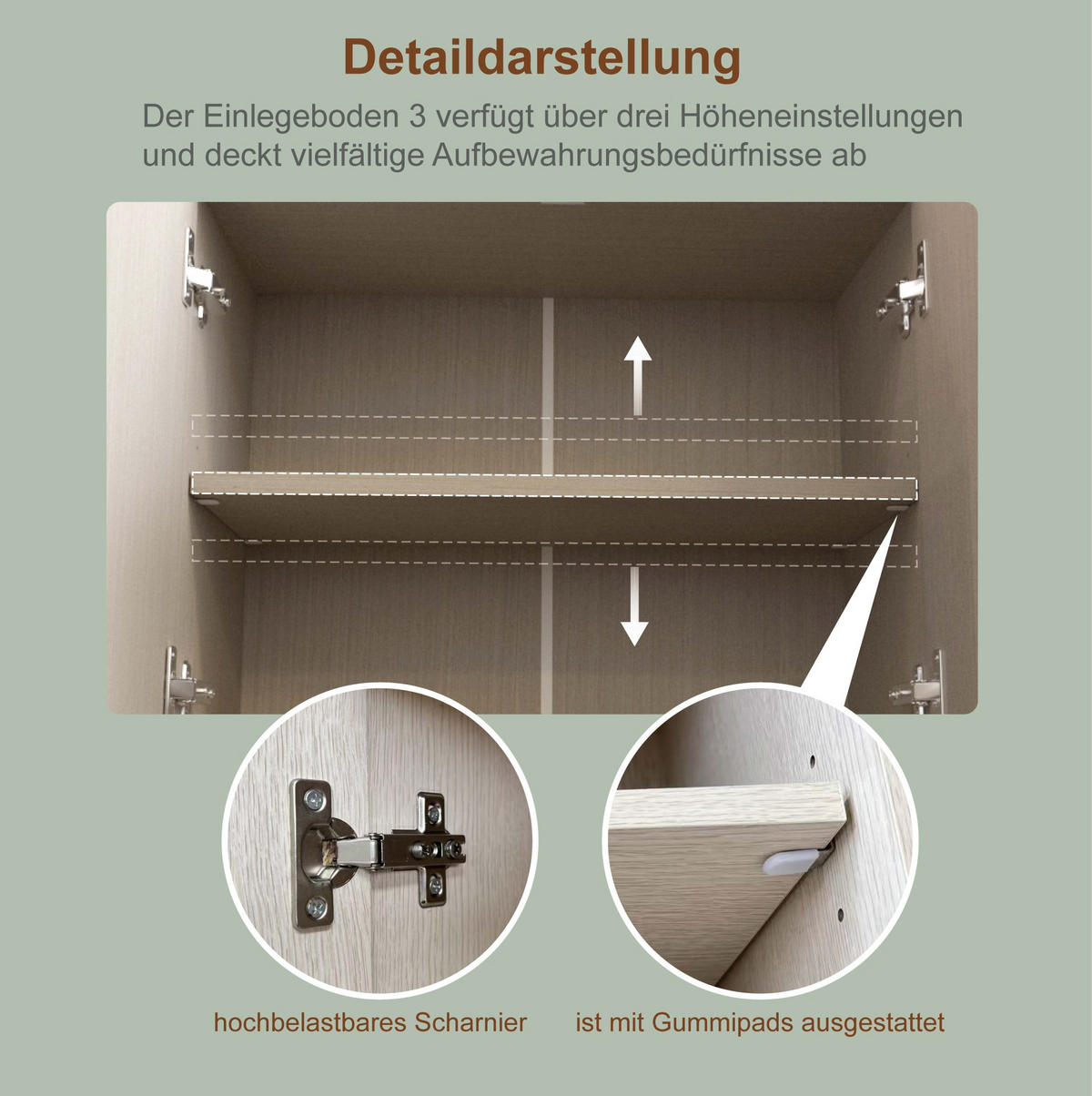 BUFFETSCHRANK 53/35/181 cm mit Müllfach, Mikrowellenfach und höhenverstellbaren Einlegeböden, Weiß - Weiß, Holzwerkstoff (35/181/53cm) - Redom