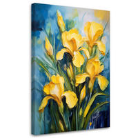 WANDBILD gelbe irisblume nautra - Gelb, Textil (40/60cm) - Feeby