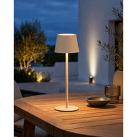 LED-TISCHLAMPE Akku 3-in-1 Beige dimmbar Flaschenaufsatz 26/45 cm Touch IP54 - Beige, Kunststoff (11/11/45cm) - Northpoint