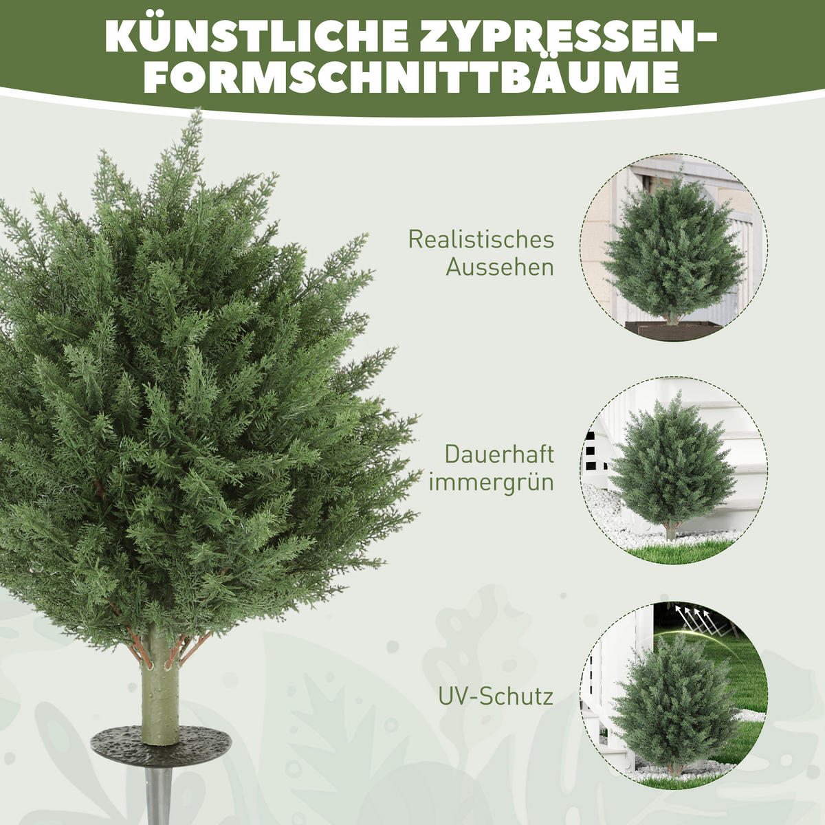 KÜNSTLICHE Pflanzen Grün 40.0/40.0/60.0cm - Grün, Kunststoff (60cm)