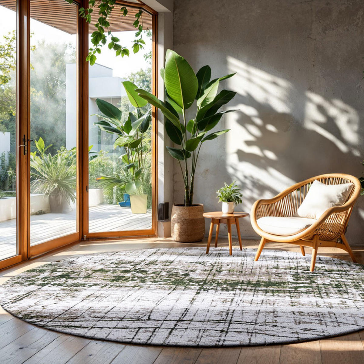 TEPPICH Central Green Mad Men Griff 240/240 cm - Grün, Kunststoff/Textil (240/240cm) - Louis De Poortere