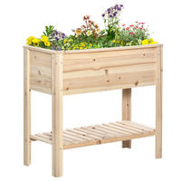 HOCHBEET DE-16009 mit Bewässerung Naturholz - Naturfarben, Holzwerkstoff (90/81/40cm) - ComfortXL