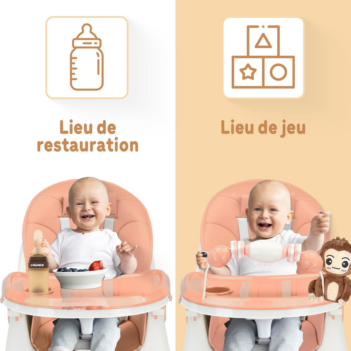 HOCHSTUHL Baby MAXI 2-in-1 mit Klappbarer Rosa - Pink, Kunststoff (40/90/40cm) - Twinky