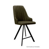 THEKENSTUHL drehbar (6er-Set) Diannah 52x108x60 Schwarz/Khaki - Dunkelgrün/Schwarz, Kunststoff (60/108/52cm) - 58aufmkessel