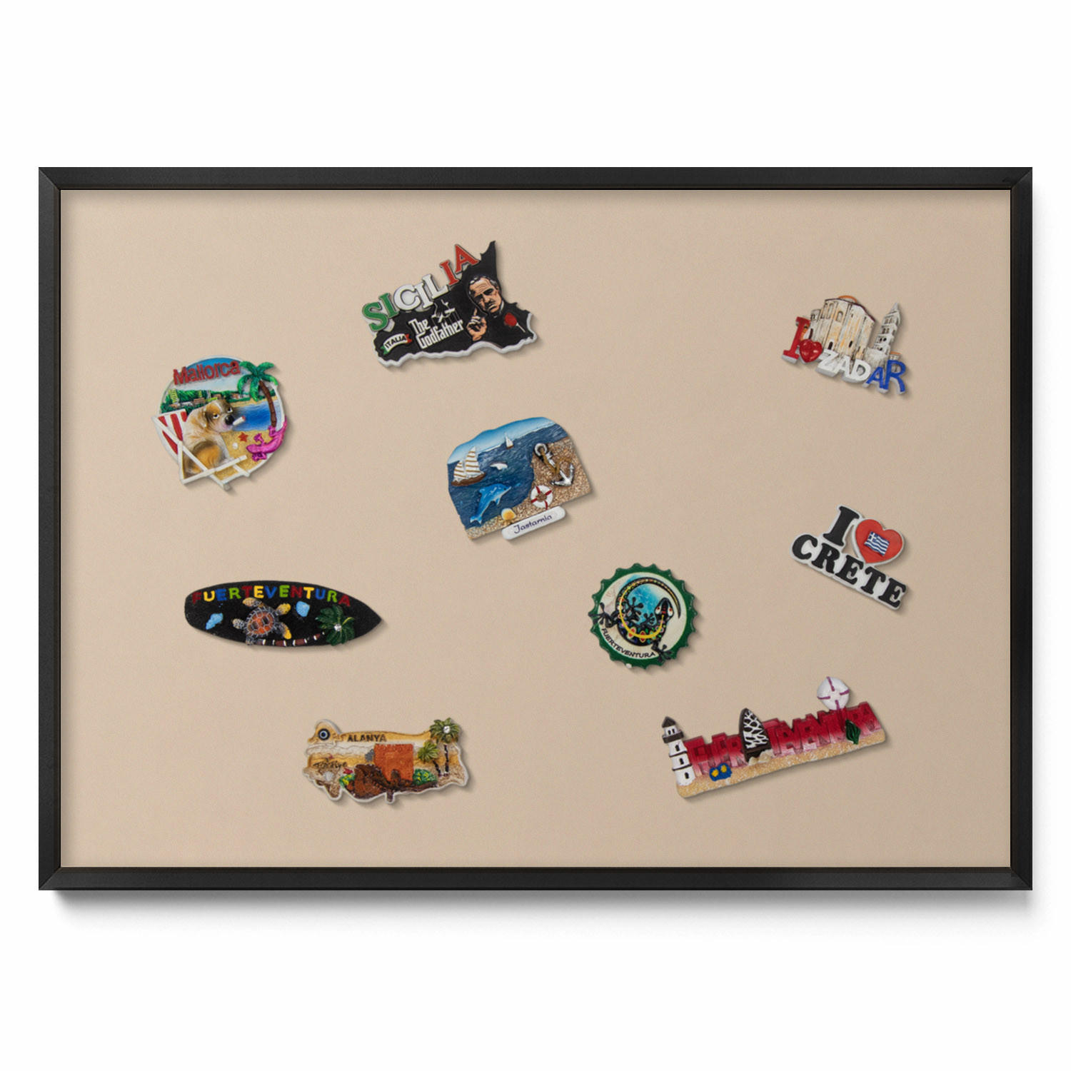 TULUP MAGNETICKÁ TABULE 70x50 cm černý rám – Růžová barva