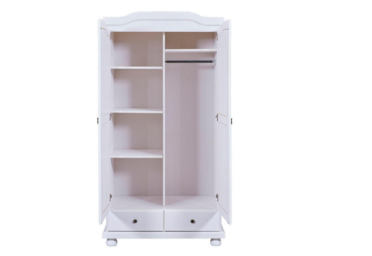 KLEIDERSCHRANK weiß - Weiß, Holzwerkstoff (104/198/56cm) - ebuy24