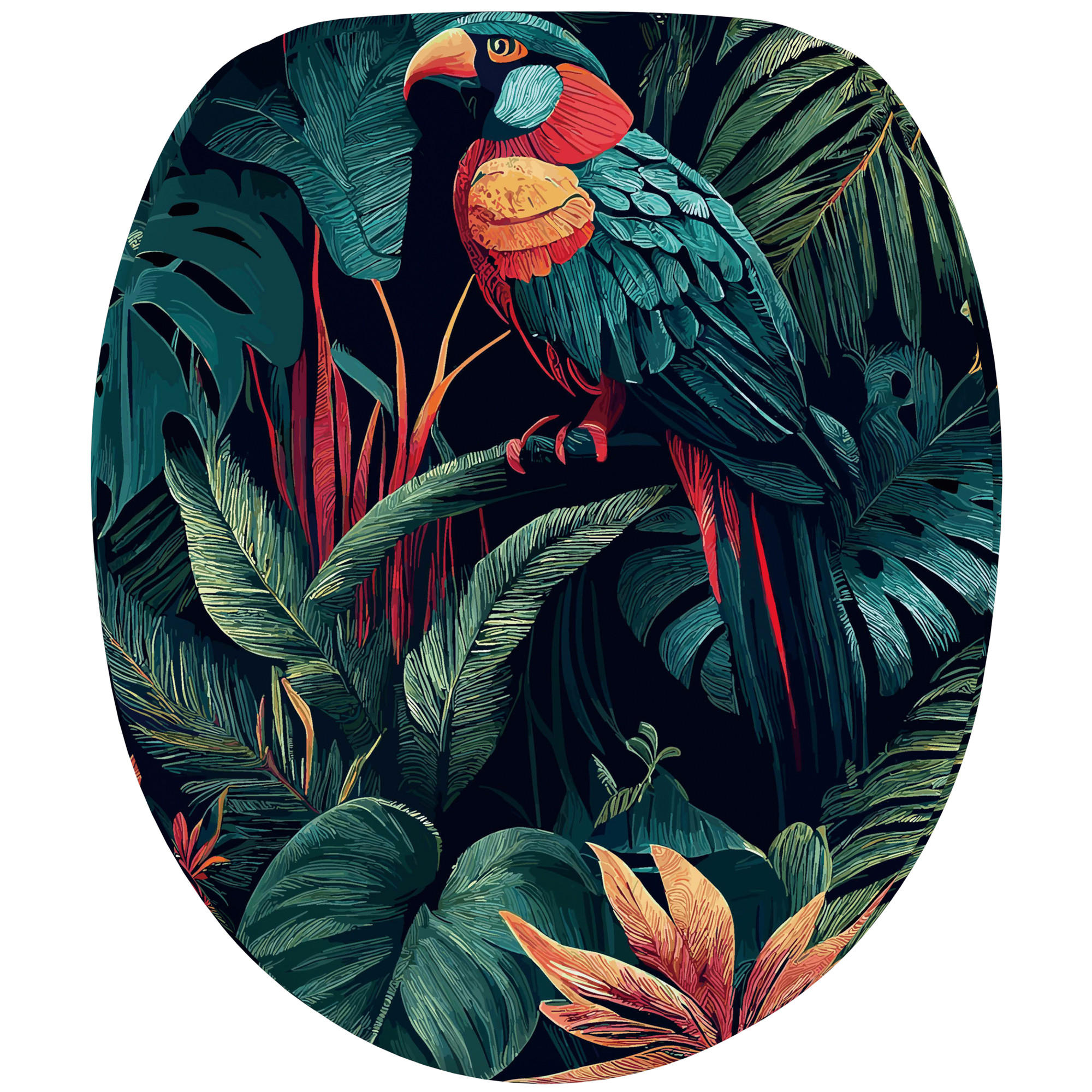 WC Sitz mit Absenkautomatik Exotic - Multicolor, Holzwerkstoff (38/6/47cm) - Sanilo