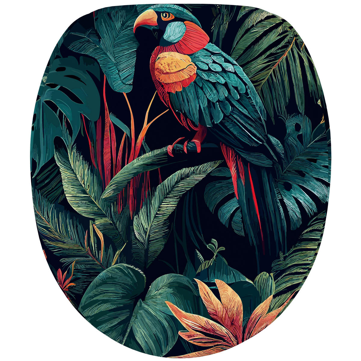 WC Sitz mit Absenkautomatik Exotic - Multicolor, Holzwerkstoff (38/6/47cm) - Sanilo