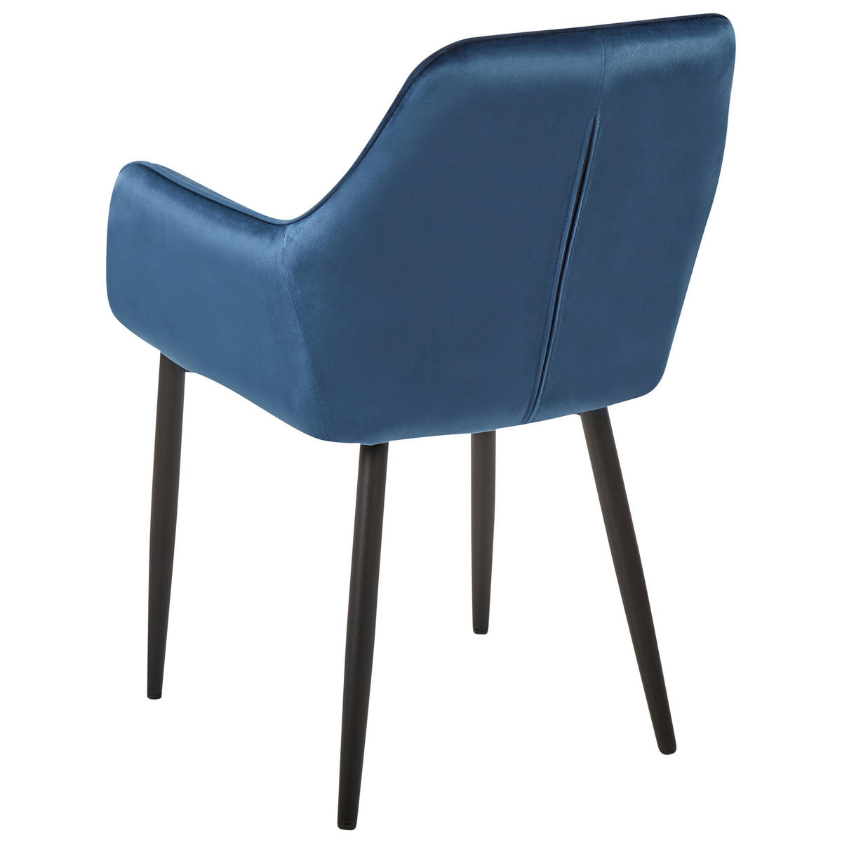 ÉTKEZŐSZÉK 2 darabos Szett Bársony Kék Wellston - kék, textil/fém (60/84/61cm) - Beliani