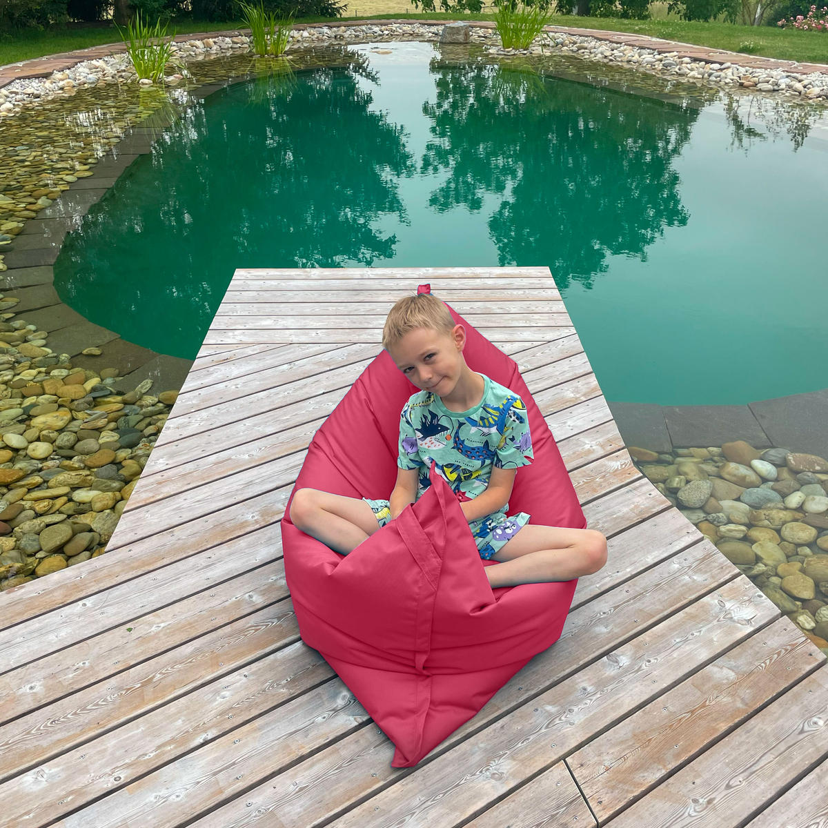 SITZSACK FÜR KINDER Caree Kids pink für Indoor und Outdoor - Pink, Textil (140/100/30cm) - Bruni