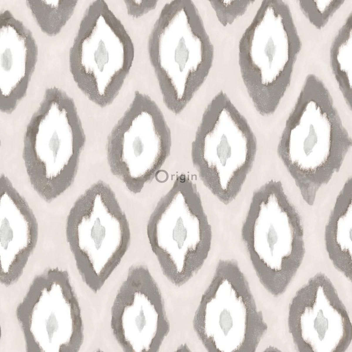 TAPETE Ikat-Motiv 53 cm x 10.05 m - Beige, Papier (53/1000cm) - Origin Wallcoverings