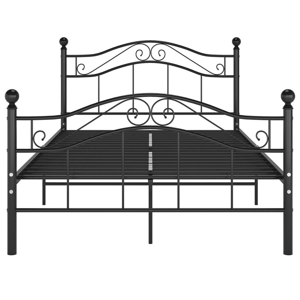 BETT Schwarz Metall 120/200 Cm - Schwarz, Holz (120/200cm) - vidaXL