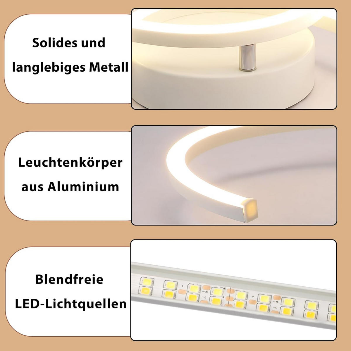 LED-DECKENLEUCHTE Zornhainbach 61.6/7.0/23.0 cm - Weiß, Metall (23/61.6/7cm) - ZMH