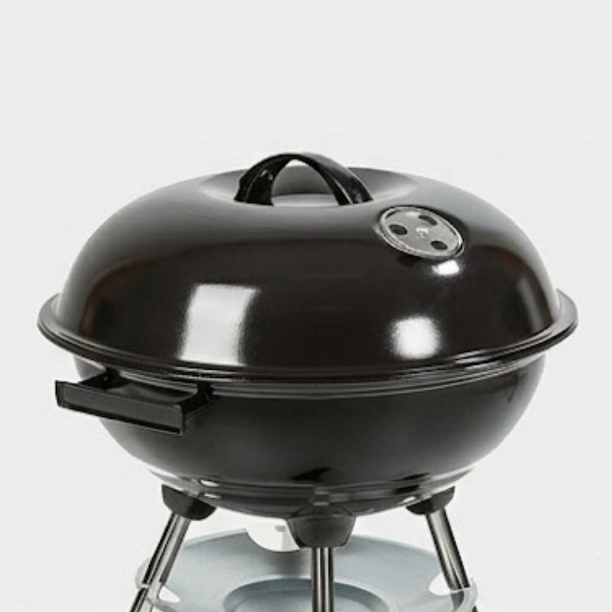 HOLZKOHLEGRILL Nottingham Kugelgrill Schwarz 44cm, BBQ Grill, Rundgrill, Outdoor Grill, Kohlegrill, Gartengrill, Standgrill, Campinggrill, Grillwagen - Schwarz, Metall (44/75/44cm) - BBQ Boss