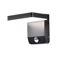 AUSSEN-WANDLEUCHTE VT-11020S LED Aluminium Schwarz Sensor - Schwarz, Metall (17/17.8/16cm)