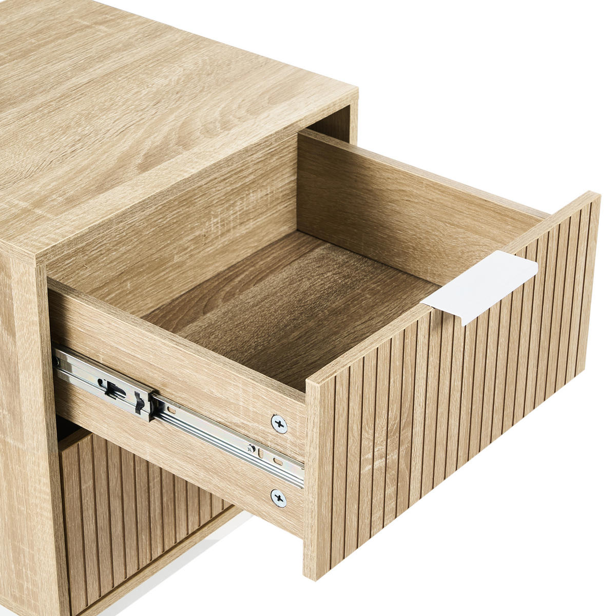NOĆNI ORMARIĆ s 2 ladice svijetlosmeđi Royalla - svijetlo smeđa, drvni materijal (40/40/52cm) - Beliani